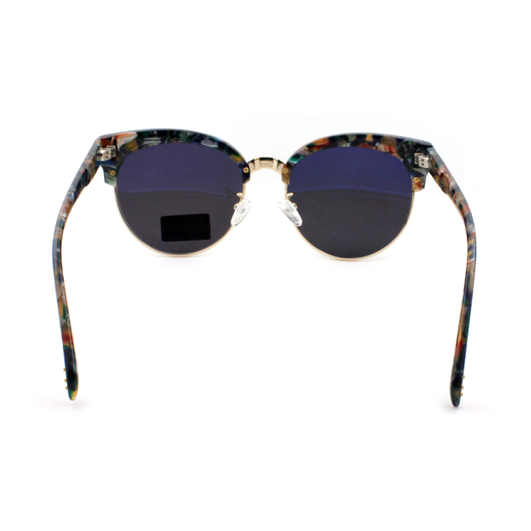 Top Quality Fashion Round Nose pads Designer Mirrored Handmade Acetate Polarized Men Sunglasses