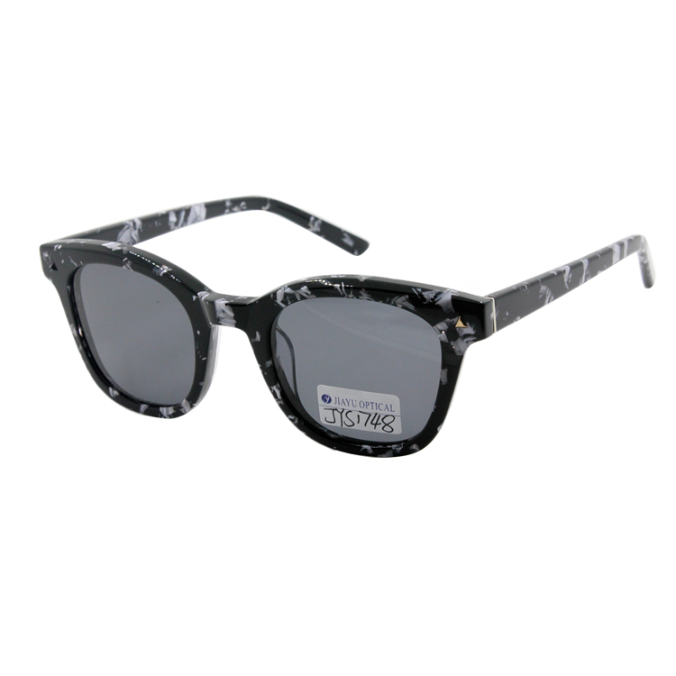 Wholesale Custom Men and Women Sun Glasses Fashion Designer Acetate Black Cat Eye Sunglasses