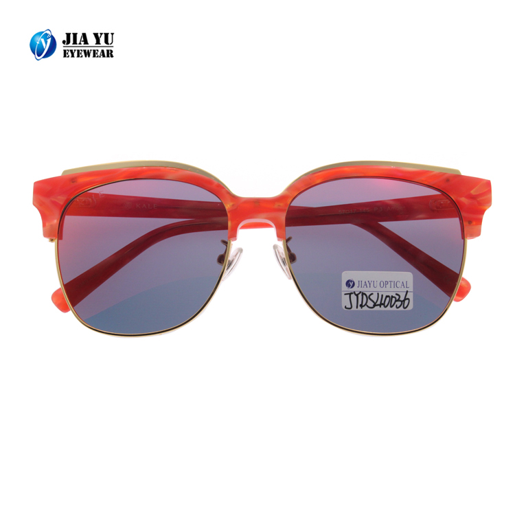 Wholesale Fashion CE, FDA Aapproval Custom Color  Womens  Acetate Sunglasses