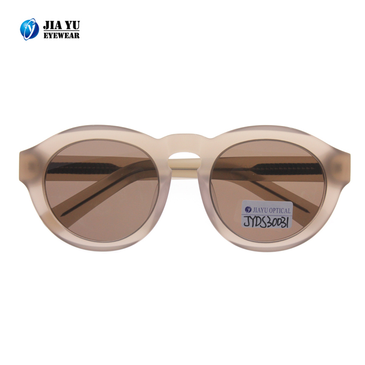 Wholesale Fashion Vintage CE UV400 Hand Made Custom Round Acetate Sunglasses