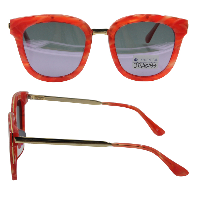 Xiamen Factory Fashion Round Designer CE UV400 Womens Acetate Sunglasses