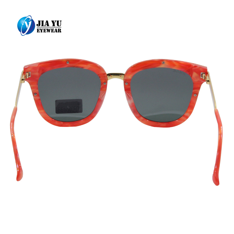 Xiamen Factory Fashion Round Designer CE UV400 Womens Acetate Sunglasses