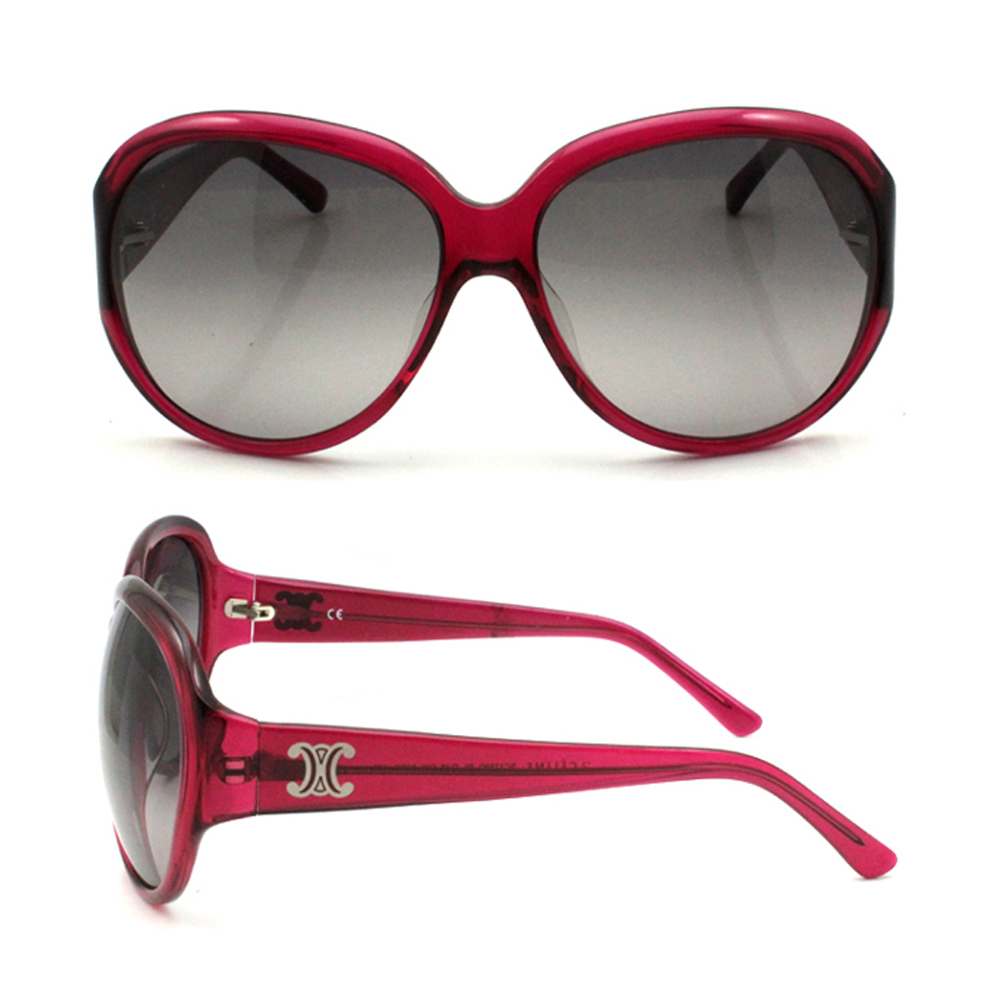 Xiamen Factory UV400 Polarized Custom Logo Round Fashion Oversized Acetate Sunglasses