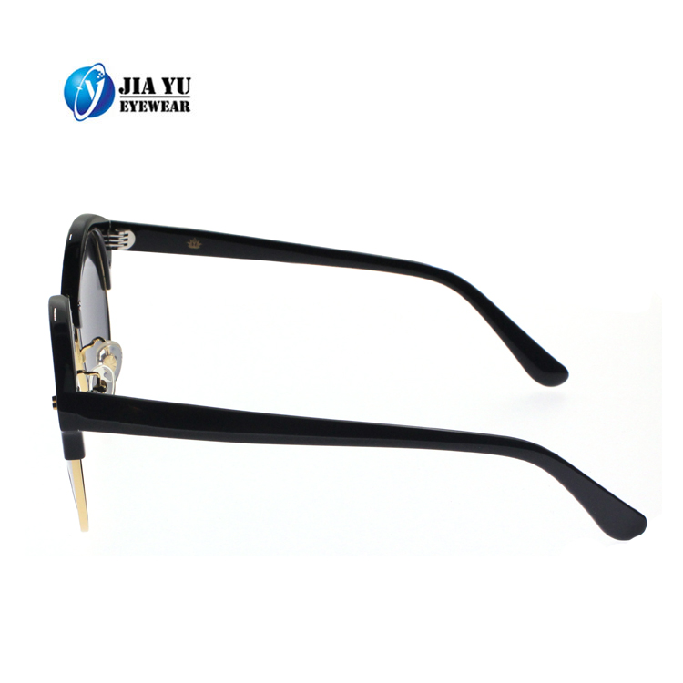 High Quality Handmade Acetate Sunglasses, Half Frame, Round