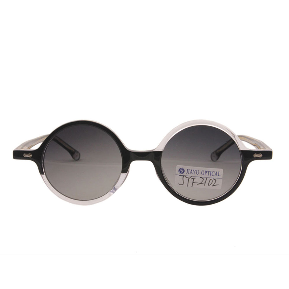 New Design Classical Women Round UV400 Acetate Sunglasses