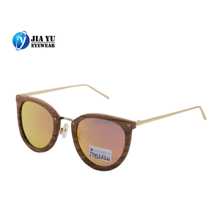 CE FDA Approved Polarized Wood Grain Sunglasses Bamboo