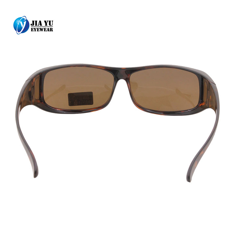Brown Tortoise Shell Polarized Sunglasses Women Men Oversized That Fit Over Glasses With Your Logo