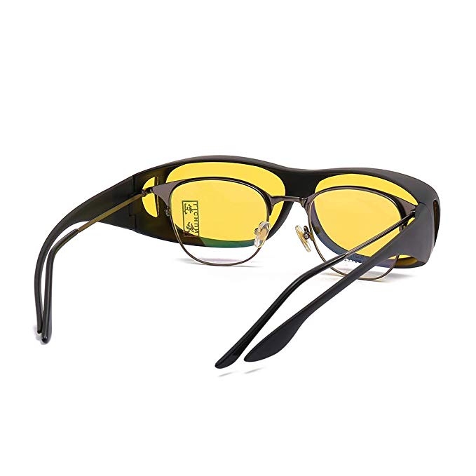 Fashion Unisex Fit Over Glasses Polarized HD Night Vision Driving Glasses Night Vision Sunglasses