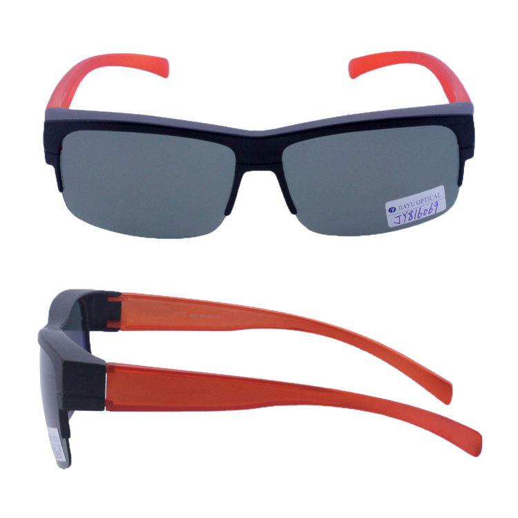 High Quality Half Rim TAC Polarized Lens Fit Over Prescription Glasses