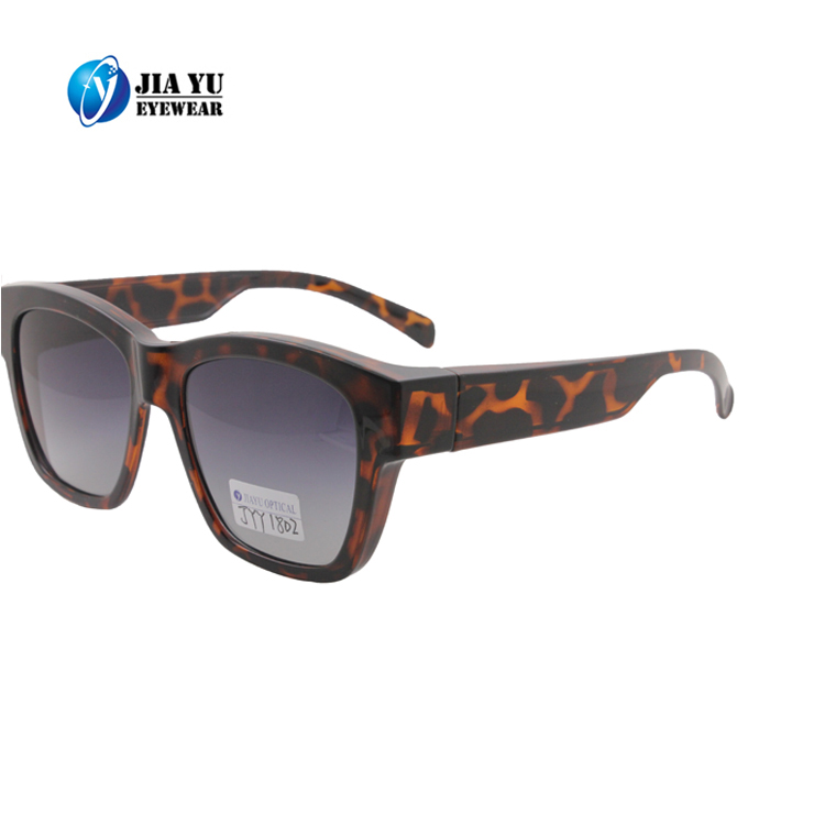 Hot Sale Brown Demi UV400 Polarized Fit Over Prescription Glasses Oversized