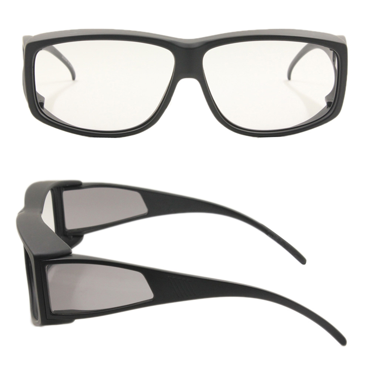 Matte Black Side Shield Square Lite Fits Over Sunglasses For Driving Or Fishing
