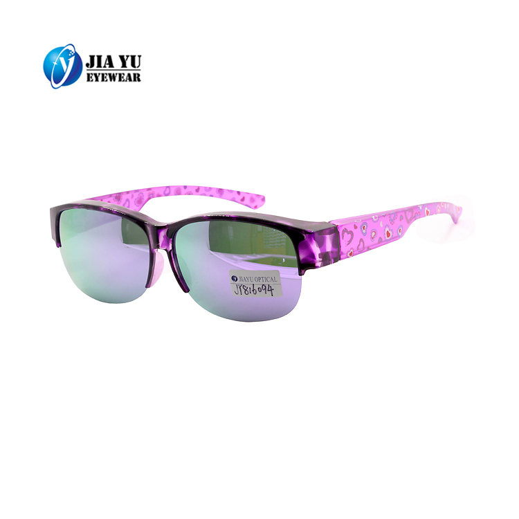 OEM CE Mirror Coating UV400 Polarized Lens Women Fit Over Sunglasses