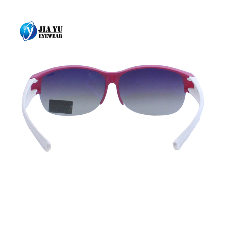 Recycled Light Weight Semi-Frame Semi-Rim Women Polarized Fit Over Sunglasses