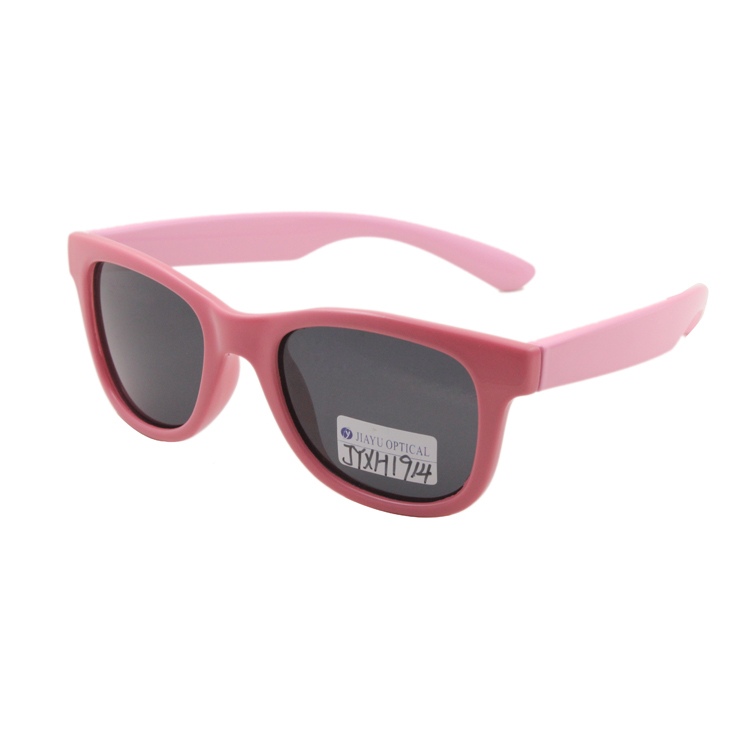 Polarized Pink Kids Rubber Frame Toddler Girl  Sunglasses