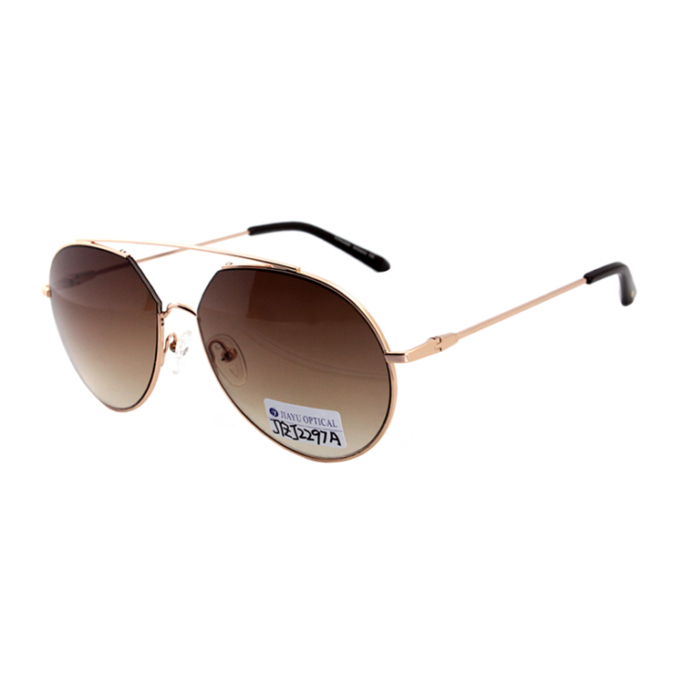 China High Quality Fashion Retro Metal Bridge Luxury Mirrored Lenses Metal Sunglasses
