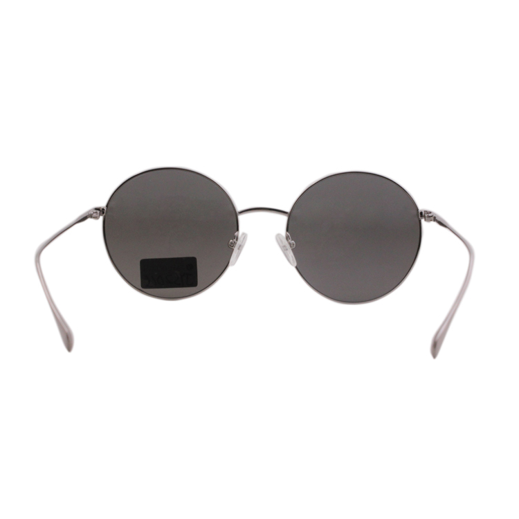 Classic Retro Polarized UV400 Round With Blue Mirror Lens Metal Sunglasses