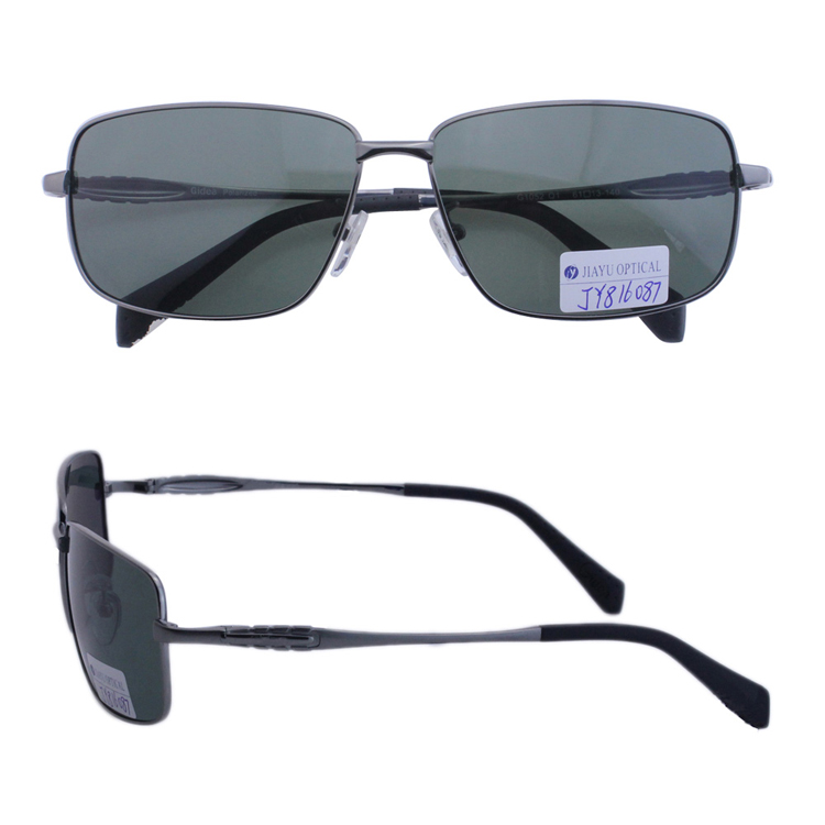 Custom Fashion Nose Pads Designer CE UV400 Square Metal Sunglasses