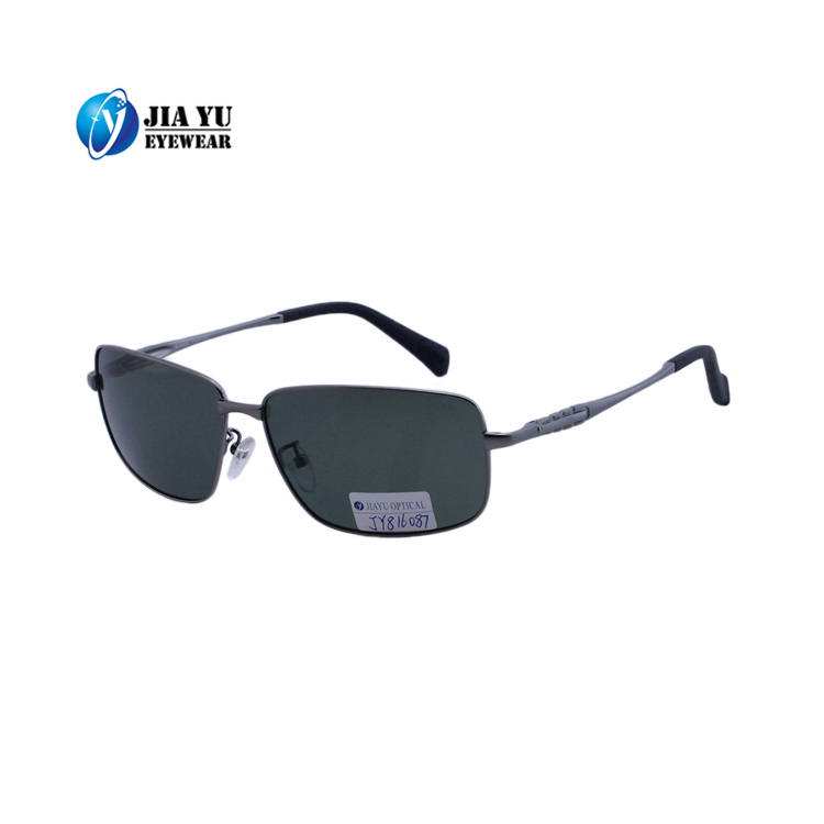 Custom Fashion Nose Pads Designer CE UV400 Square Metal Sunglasses
