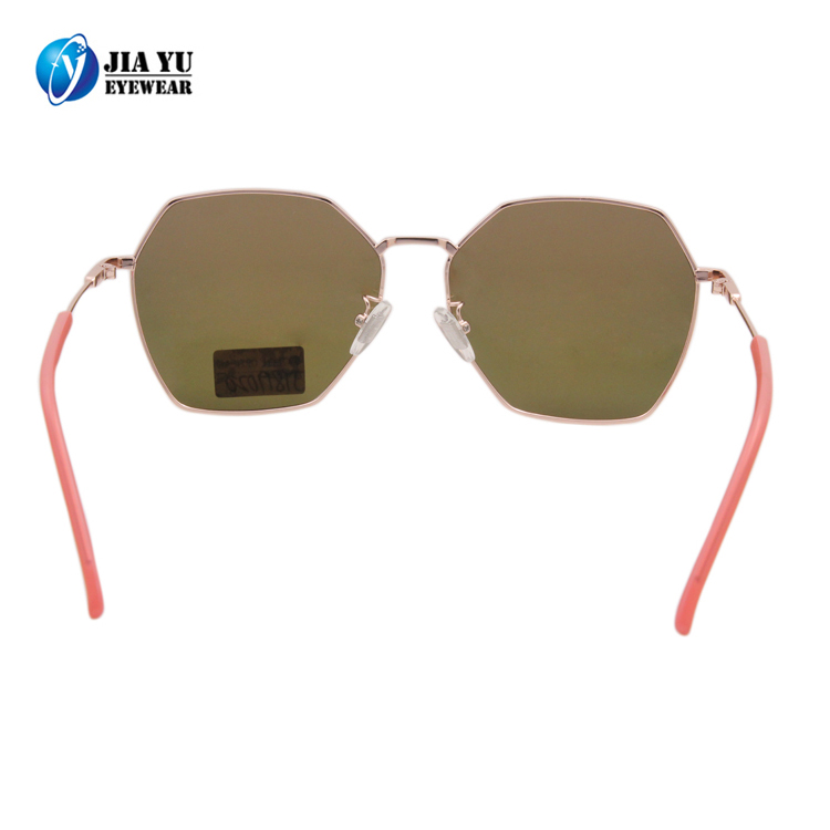 Custom Vintage Polarized Women Fashion Square Metal Sunglasses