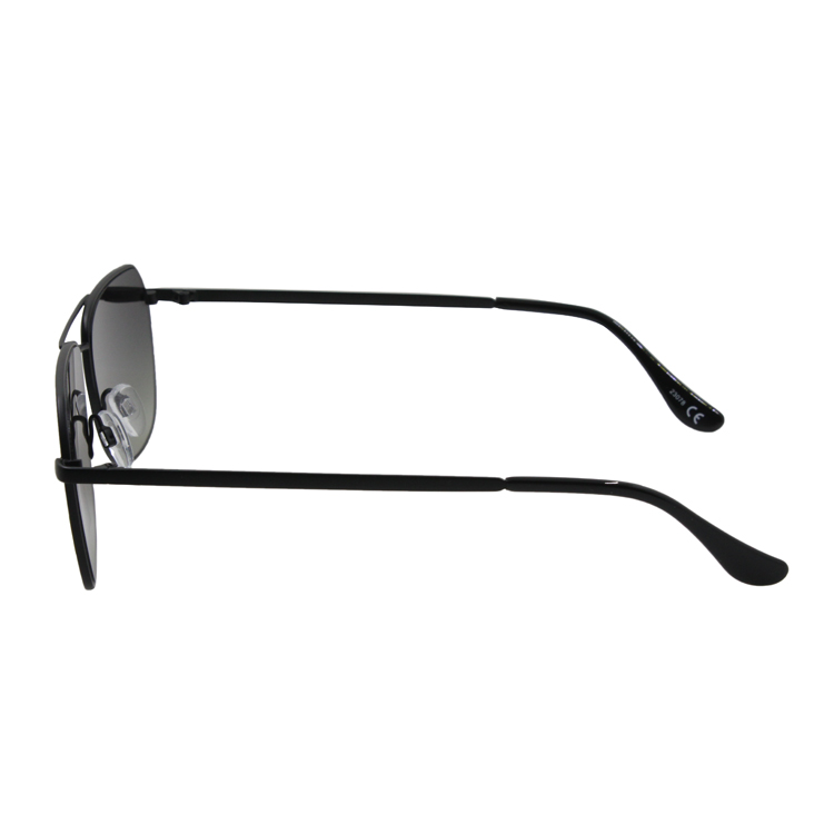 Fashion Retro Double Bridge Transparent Silicone Nose Pad UV400 Polarized Vintage Metal Sunglasses