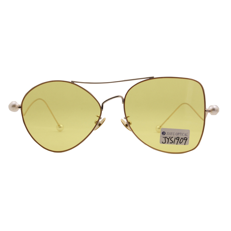 Fashion Vintage Polarized Night Vision with Pearls Metal Sunglasses