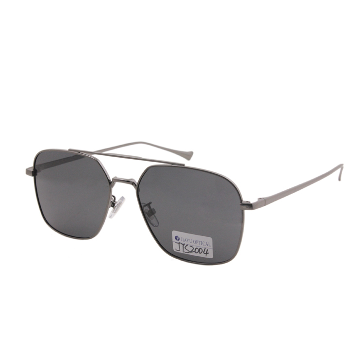 Gray Polarized Lens Square Shape Sunglasses Double Bridge Female Sunglasses