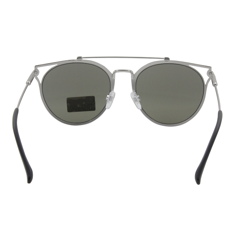 High Quality Fashion Custom Protection Double Bridge UV400 Polarized Metal Sunglasses