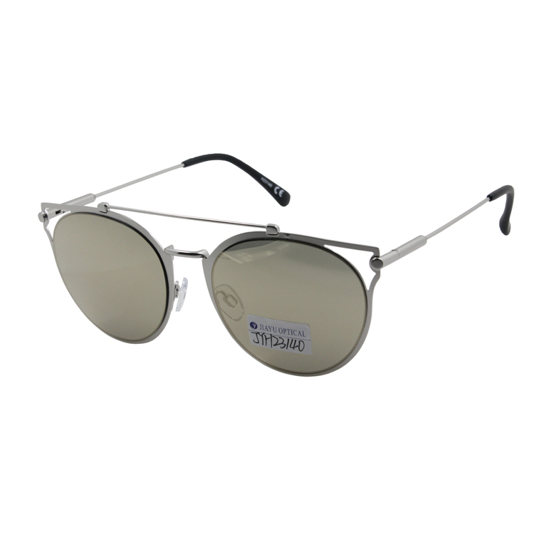 High Quality Fashion Custom Protection Double Bridge UV400 Polarized Metal Sunglasses