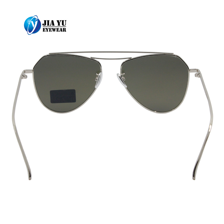 High Quality Fashion Double Bridge Polarized Stainless Metal Sunglasses