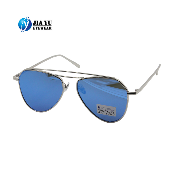 High Quality Fashion Double Bridge Polarized Stainless Metal Sunglasses