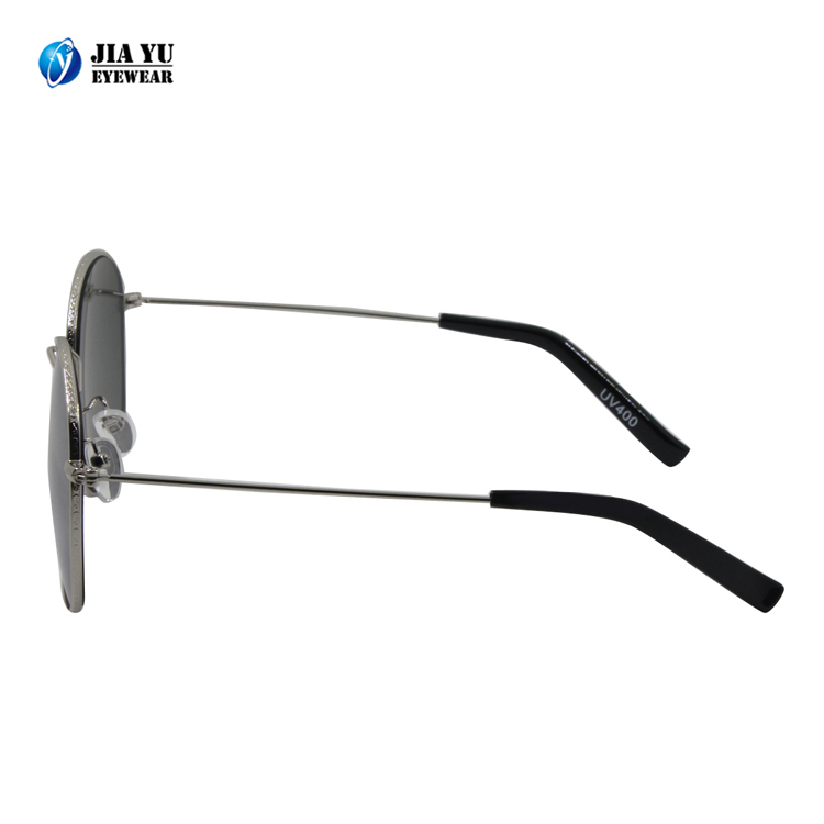 High Quality Fashion Mirrored Custom Brand Round UV400 Metal Sunglasses