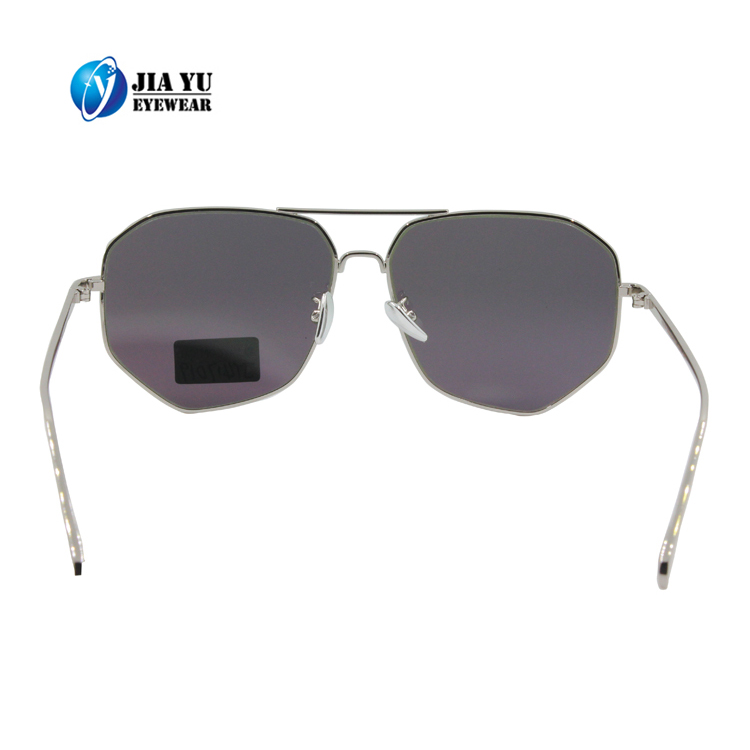 High Quality Special Design Green Mirrored Lenses Stainless Metal Sunglasses