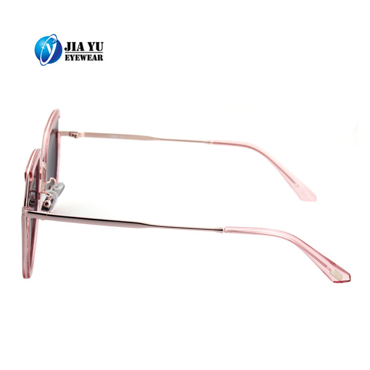 High quality Mirror Lenses Fashion Women's Metal Sunglasses