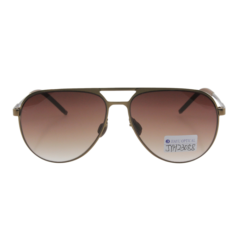 Hot Sale Double Metal Bridge CE UV400 Nose pads Round Metal Sunglasses Frame