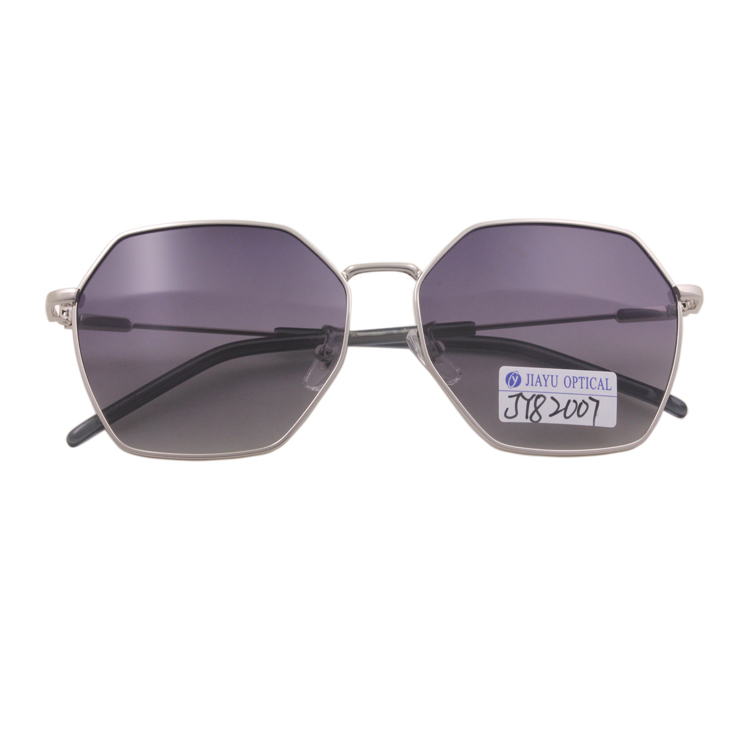 Hot Sale Fashion Custom Logo Special Shape CE UV400 Polarized Women Metal Sunglasses
