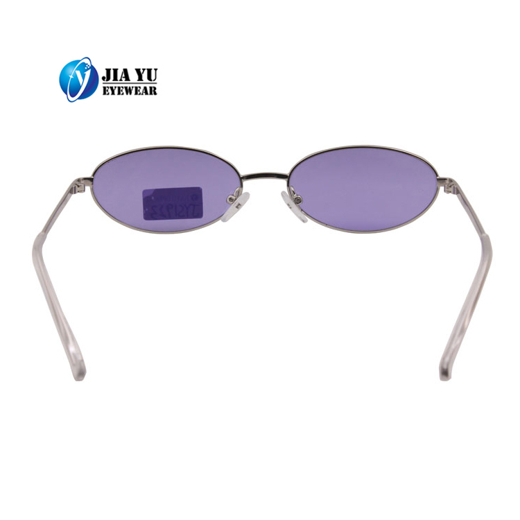 Hot Sale Fashion UV400 Polarized Retro Small Cat Eye Metal Sunglasses