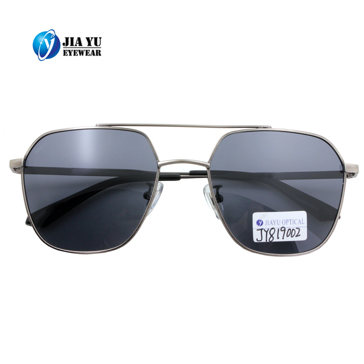 Name Brand Wholesale Custom Logo Double Bridge UV400 Handmade Metal Sunglasses
