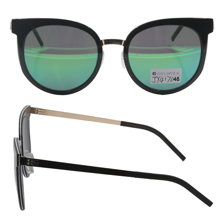 Name Brand Wholesale Custom Mirrored Polarized Transparent Silicone Nose Pad Metal Sunglasses