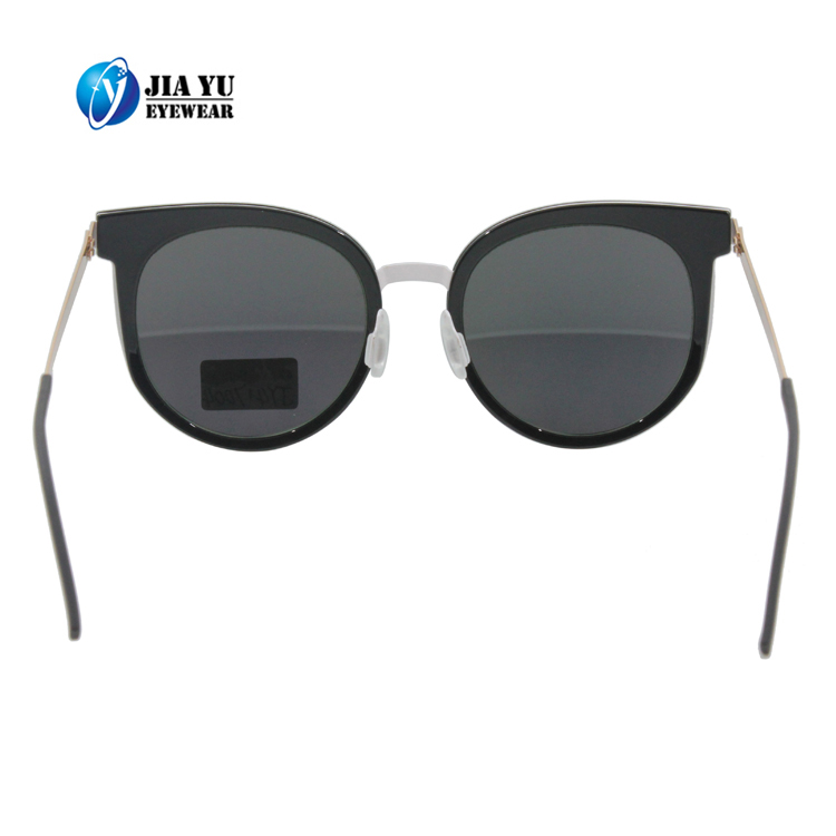 Name Brand Wholesale Custom Mirrored Polarized Transparent Silicone Nose Pad Metal Sunglasses