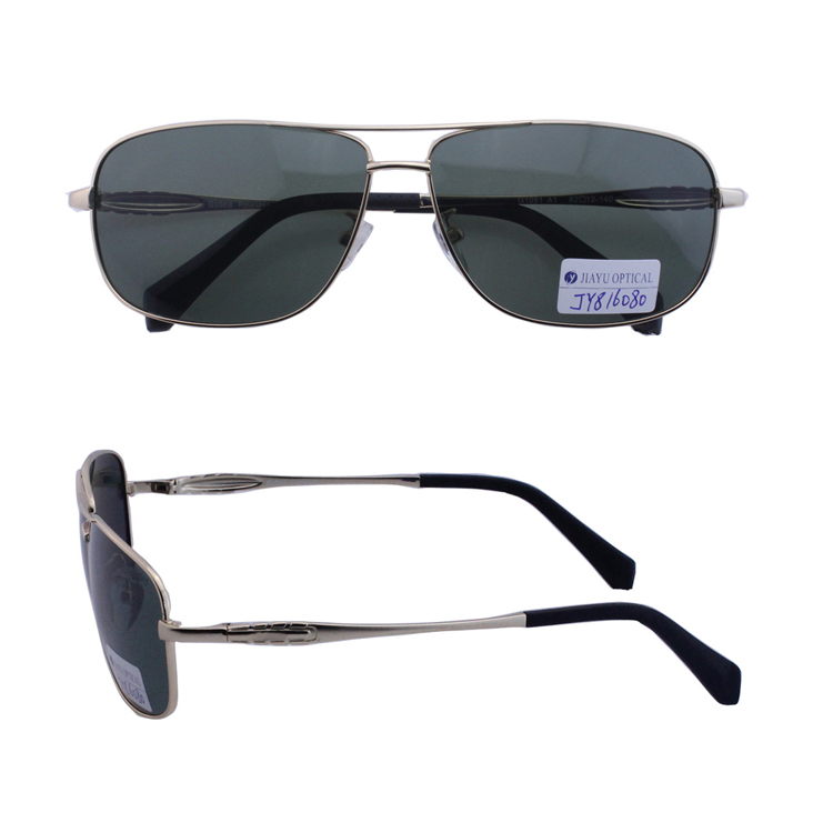 Name Brand Wholesale Fashionable Classic Retro Polarized Metal Square Sunglasses for Men
