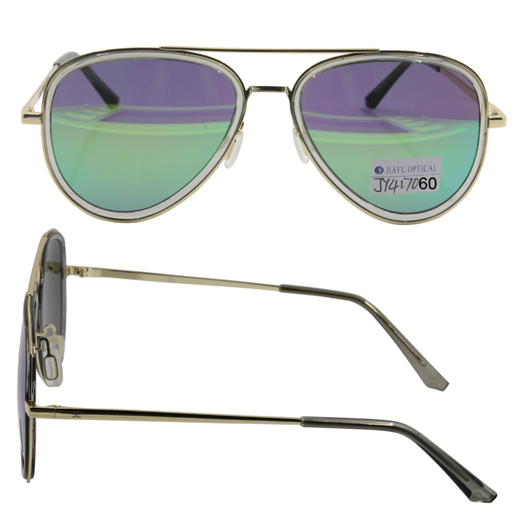 Name Brand Wholesale Protection Double Bridge CE UV400 Polarized Retro Metal Sunglasses