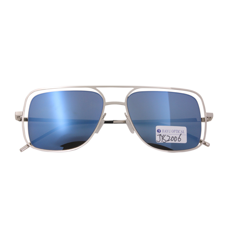 New Design Silver Stainless Steel Anti-Reflective Metal Sunglasses Unisex