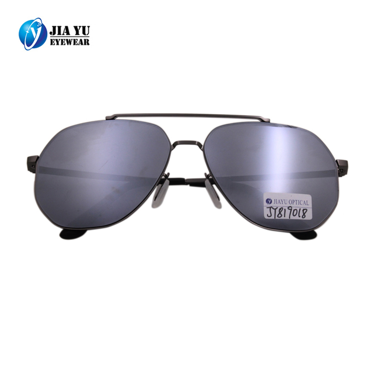 New Sunglass Double Bridge Polarized Sunglasses Metal Retro Cool Mens Sunglasses Metal Frame