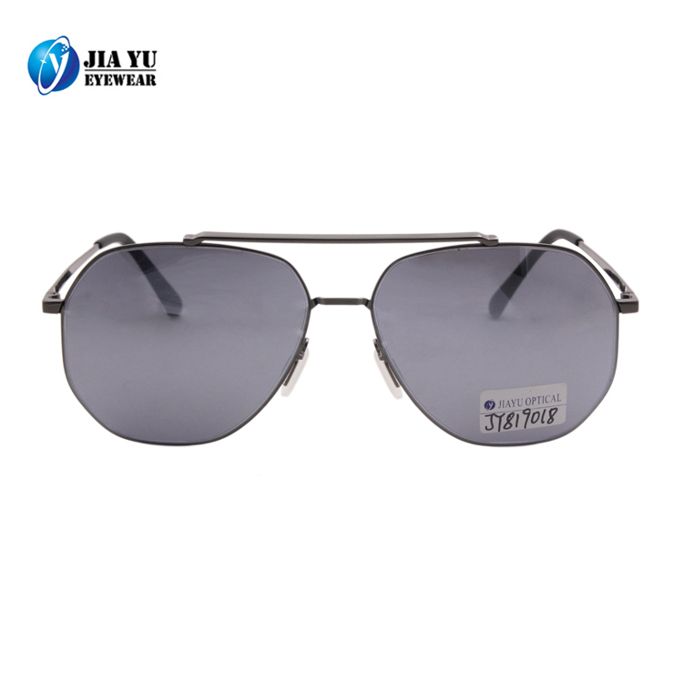 New Sunglass Double Bridge Polarized Sunglasses Metal Retro Cool Mens Sunglasses Metal Frame