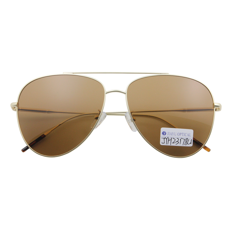 Newest Trending Fashion OEM  Mirrored Lenses  Retro Stainless Metal Sunglasses