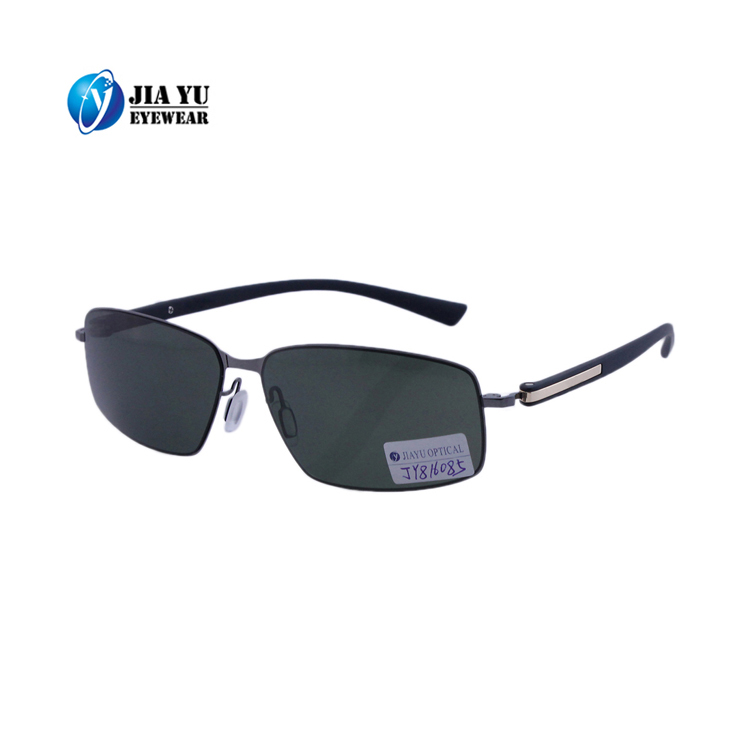 Newest Trending Fashion UV400 Polarized Nose Pads Metal Square Sunglasses