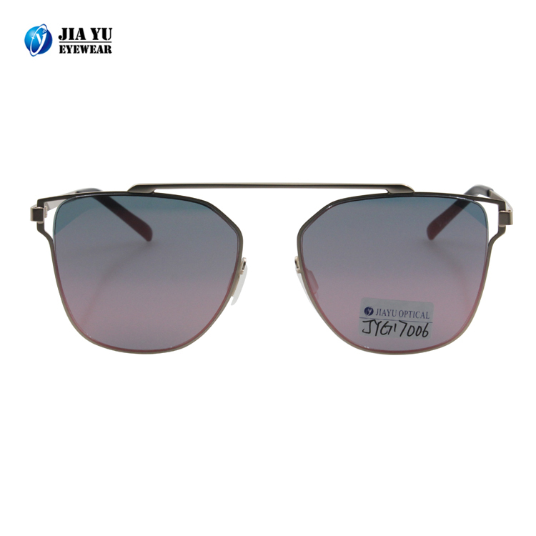Top Quality Fashionable Special Shape UV400 Polarized Mirror Metal Sunglasses