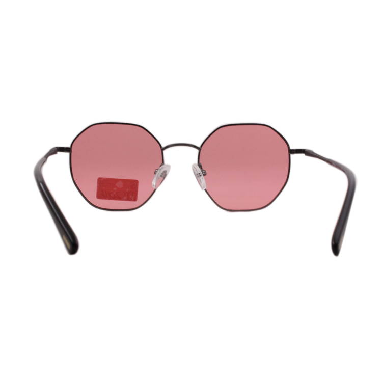 UV 400 Protection Polarized Light Diamond Metal Frame Sunglasses Pink