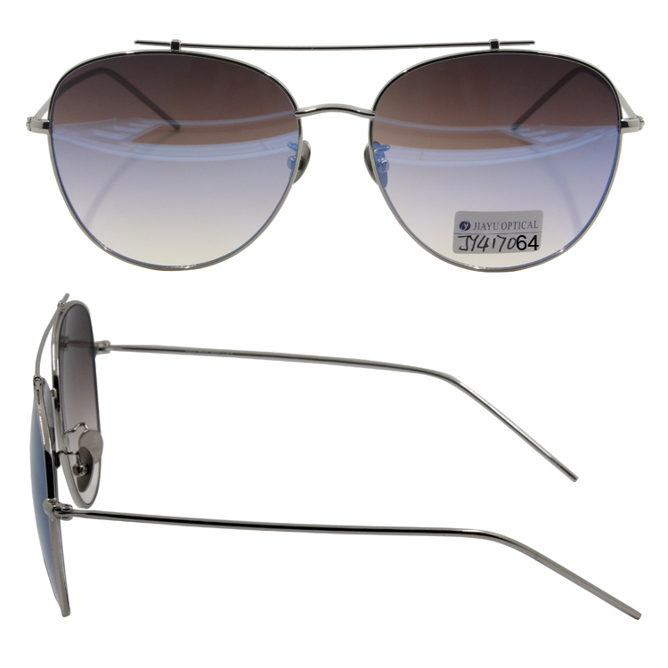 Wholesale Fashion Vintage Transparent Nose Pads UV400 Polarized Metal Sunglasses