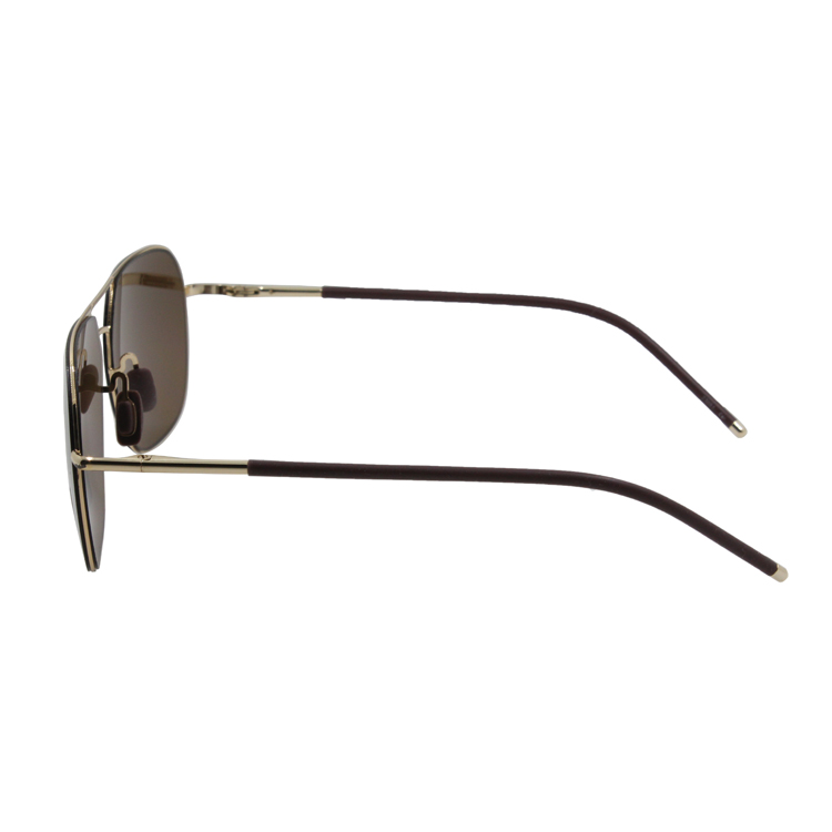 Wholesale Polarized Retro Double Bridge Custom Designer Metal Sunglasses
